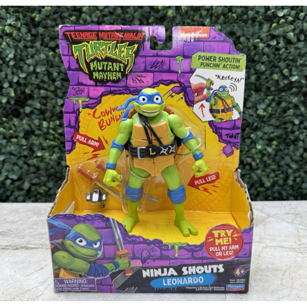 Teenage Mutant Ninja Turtles: Mutant Mayhem Leonardo Ninja Shouts Figure New